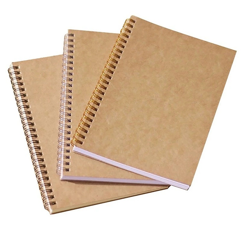 Umweltfreundliches A5-Notizbuch mit Spiraleinband aus Kraftpapier