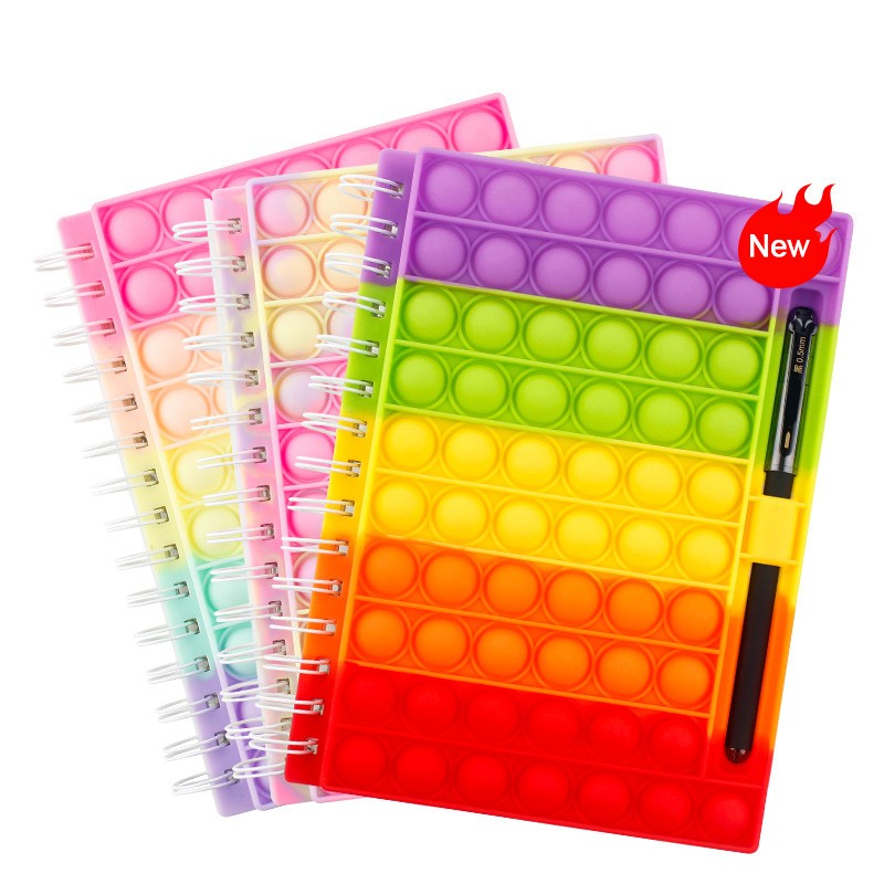 Süßes Pop it Silikon-Notizbuch für Kinder