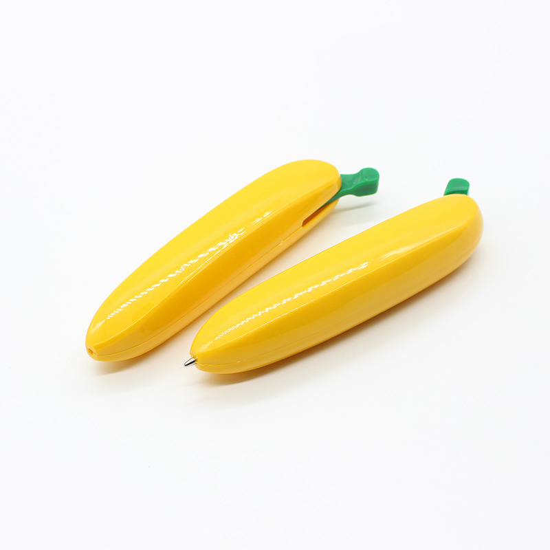 Niedlicher, simulierter Kugelschreiber in Bananenform