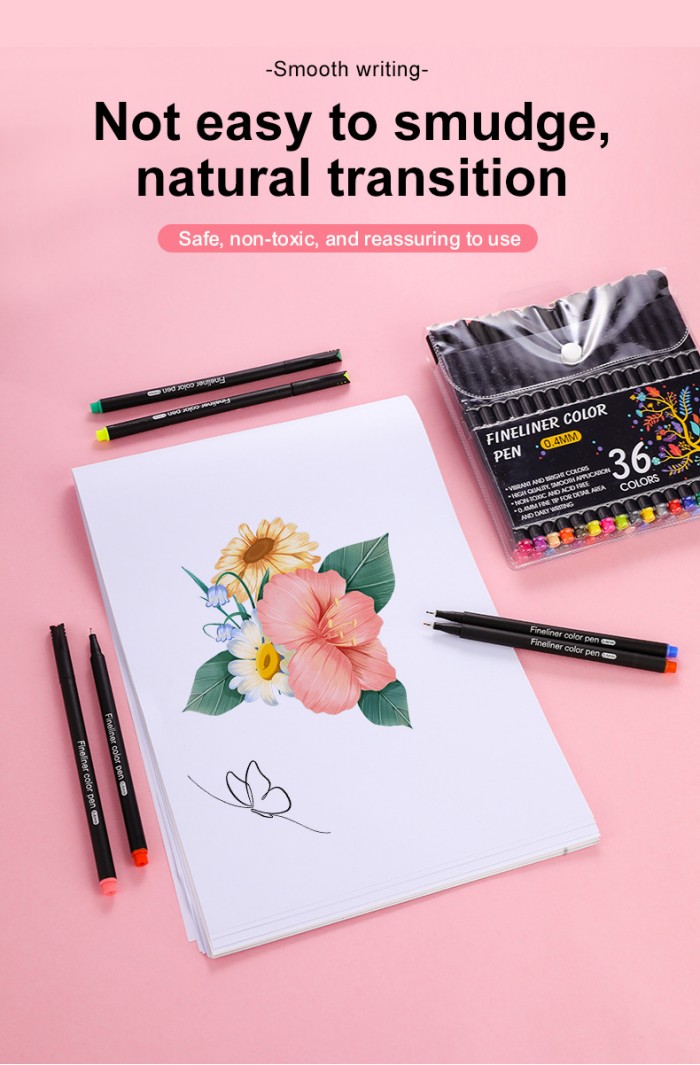 0.4mm Watercolor Outlining Drawing Gel Pen Set