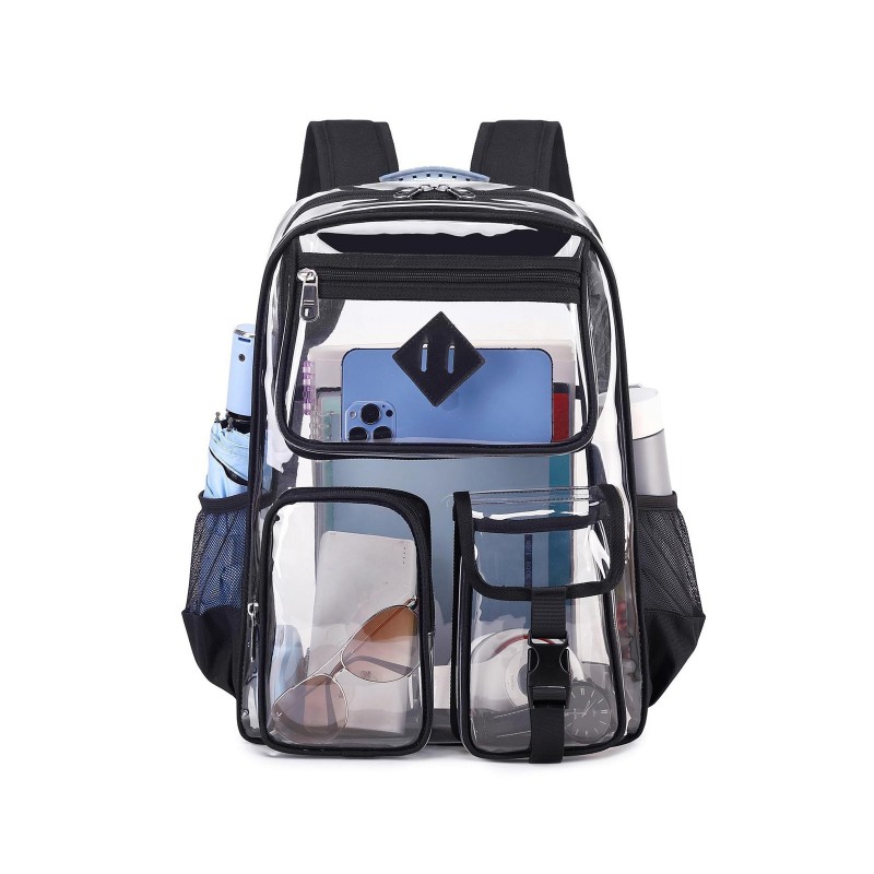Transparenter PVC-Rucksack mit großem Fassungsvermögen