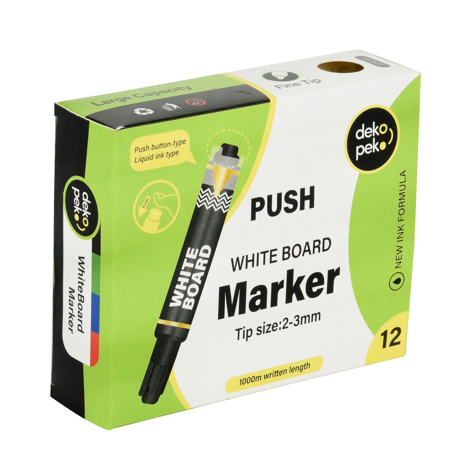 Drücken Sie den trocken abwischbaren Whiteboard-Marker