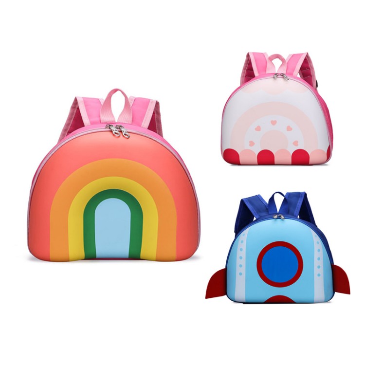 Regenbogen-3D-Cartoon-Kinderrucksack