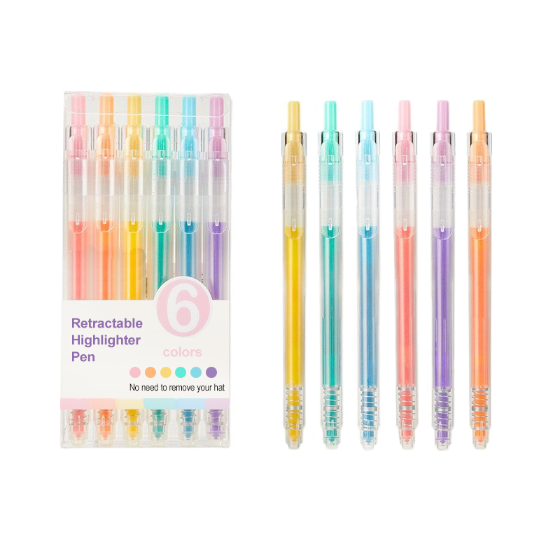Einziehbares Textmarker-Stift-Set