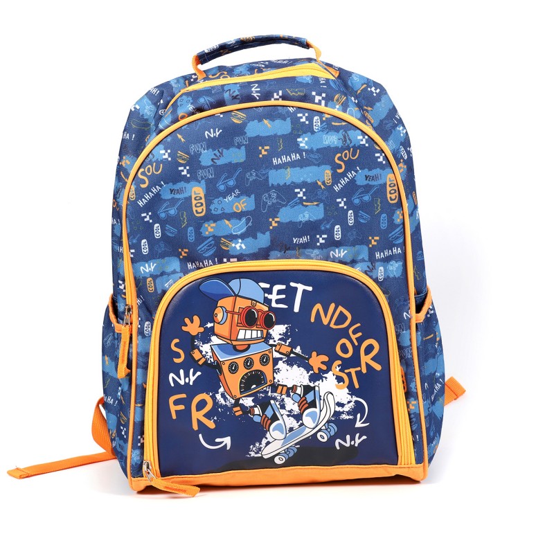 Klassische Schultasche „Robot Pu“.